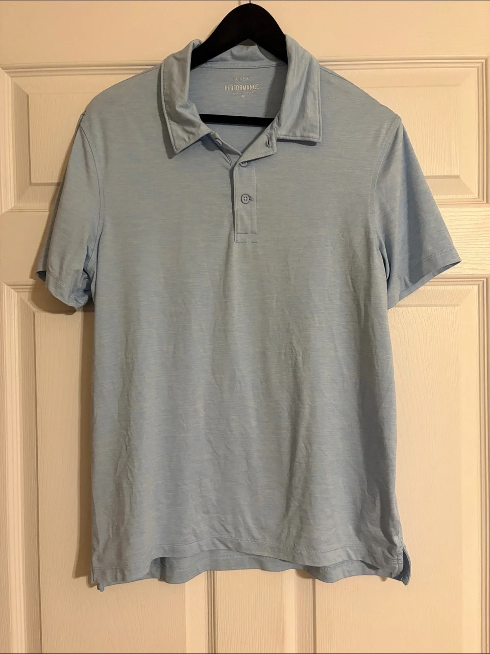 J.Crew Performance Polo Shirt Light Blue Heather Mens Medium